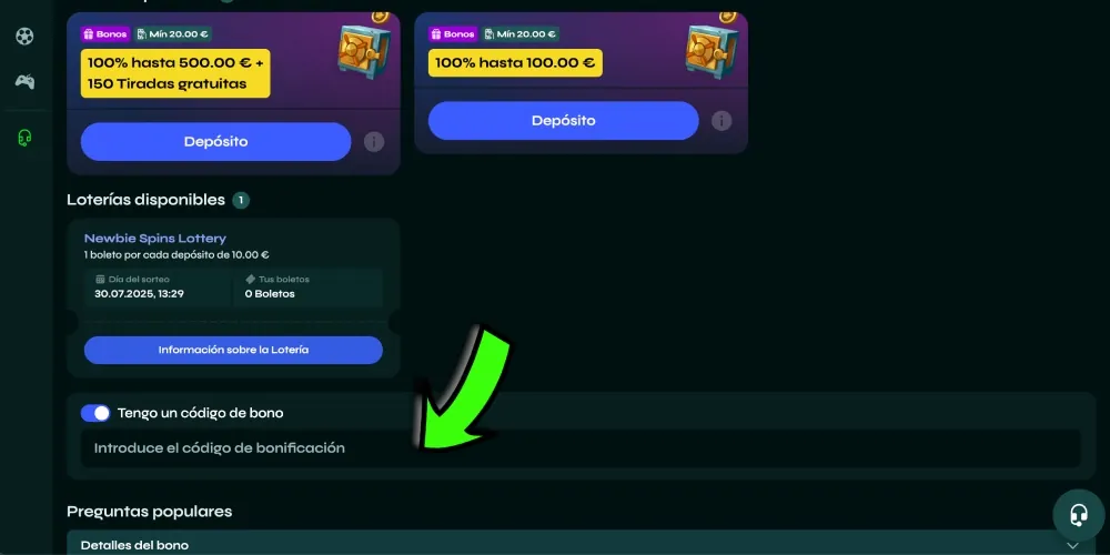 Introduzca el código promocional