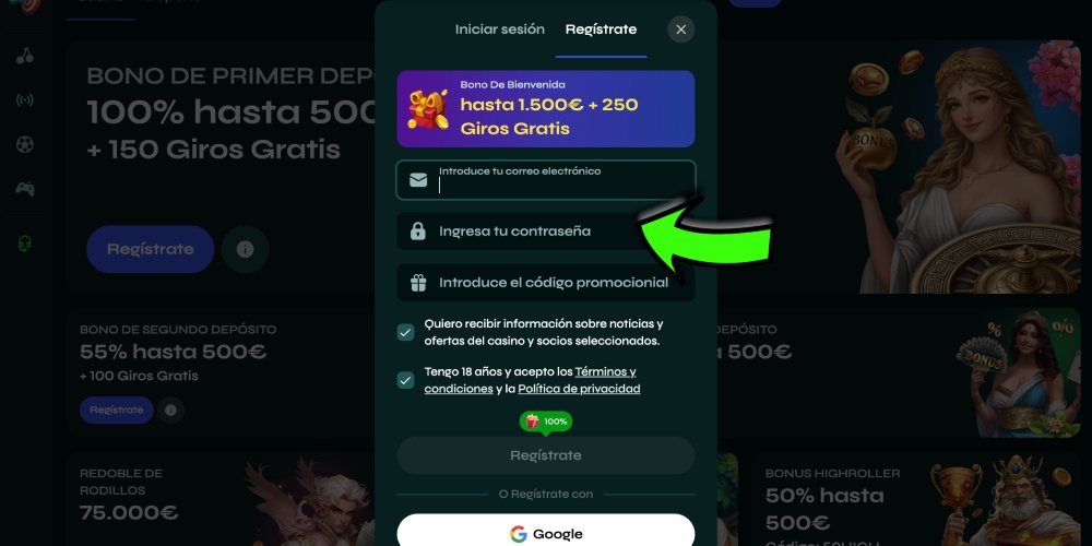 rellenar datos de información